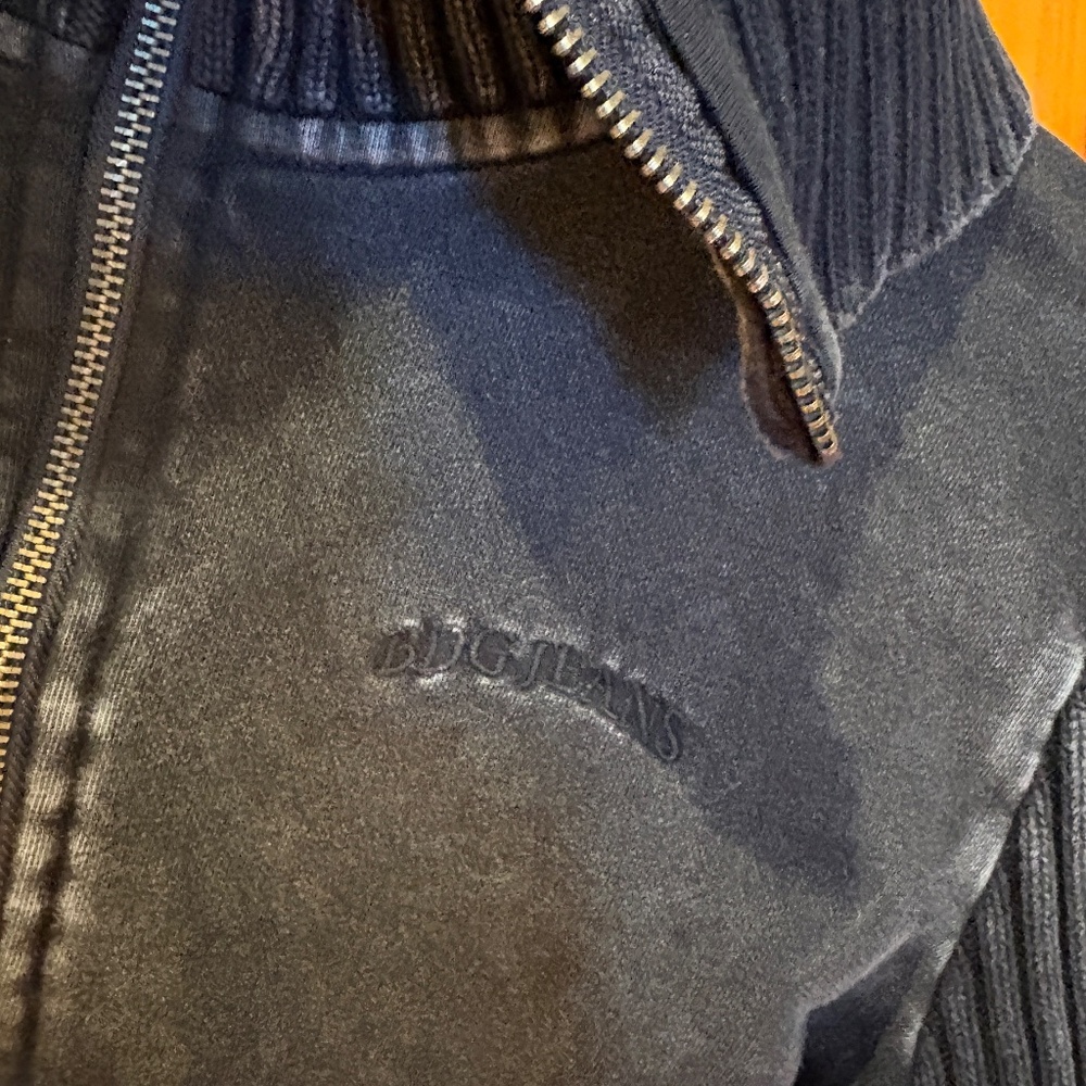 BDG Thea Ribbed Track Sweater in Size Large, Black Wash, Cropped Turtleneck - Picture 8 of 11